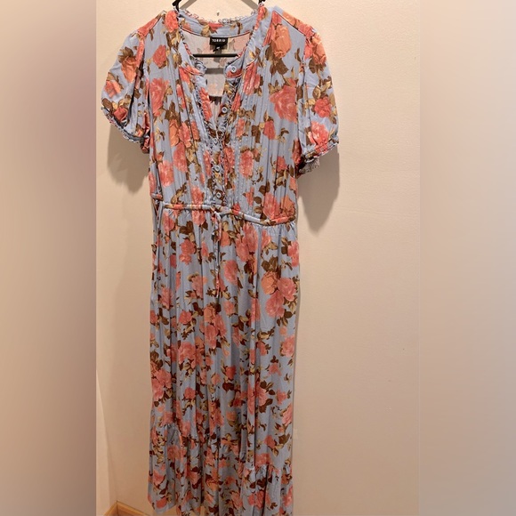 Torrid, Sz 00|M/L|10, Maxi Stretch Challis Pintuck
Tiered Dress - NWOT - Picture 8 of 13